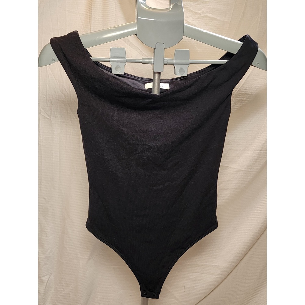 Aritzia Babaton Sconce Contour Off-The-Shoulder Bodysuit Black Medium